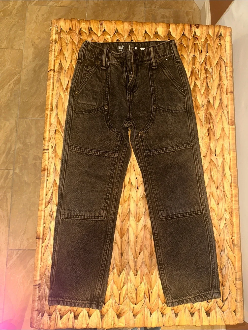 GAP Black Kids Cargo-Style Jeans
